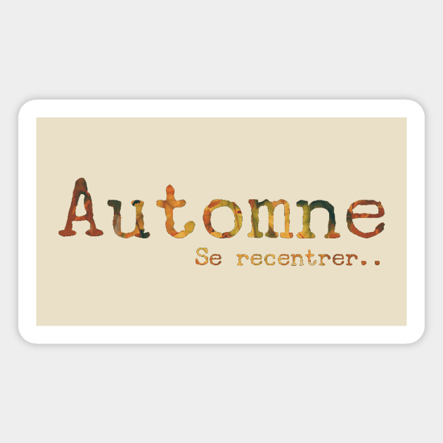 Automne se recentrer Magnet by GribouilleTherapie